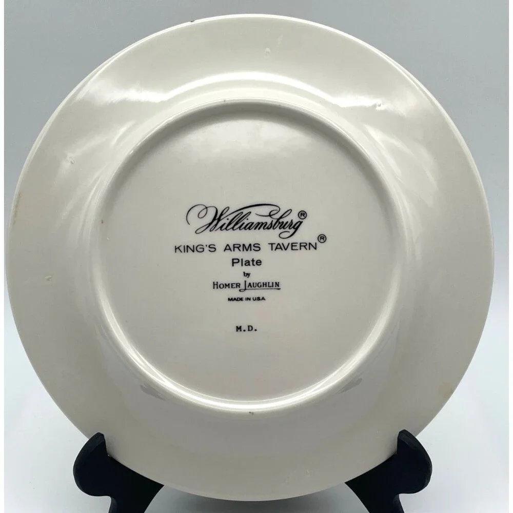 2 WILLIAMSBURG Tavern's Luncheon Plates by Homer Laughlin 9